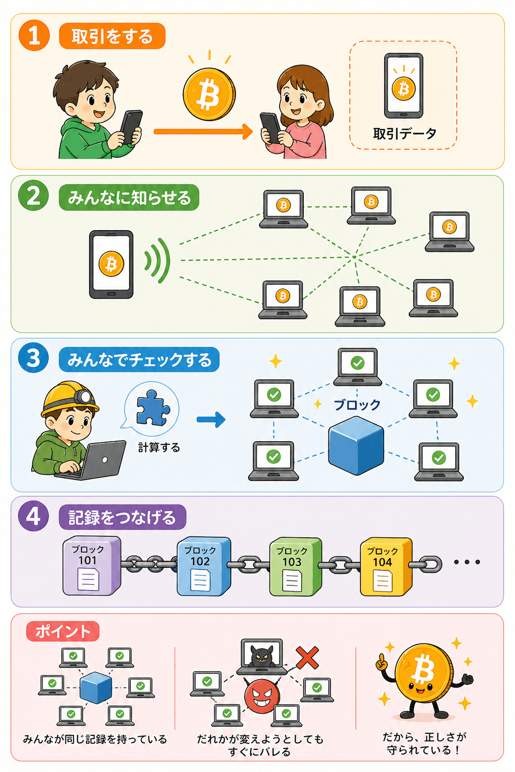 【こども向け！】ビットコインはどんなしくみなの？